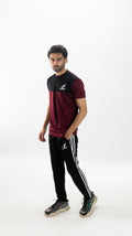 Z-FIT Maroon Edge Summer Tracksuit – Lightweight Breathable Gym & Training Set